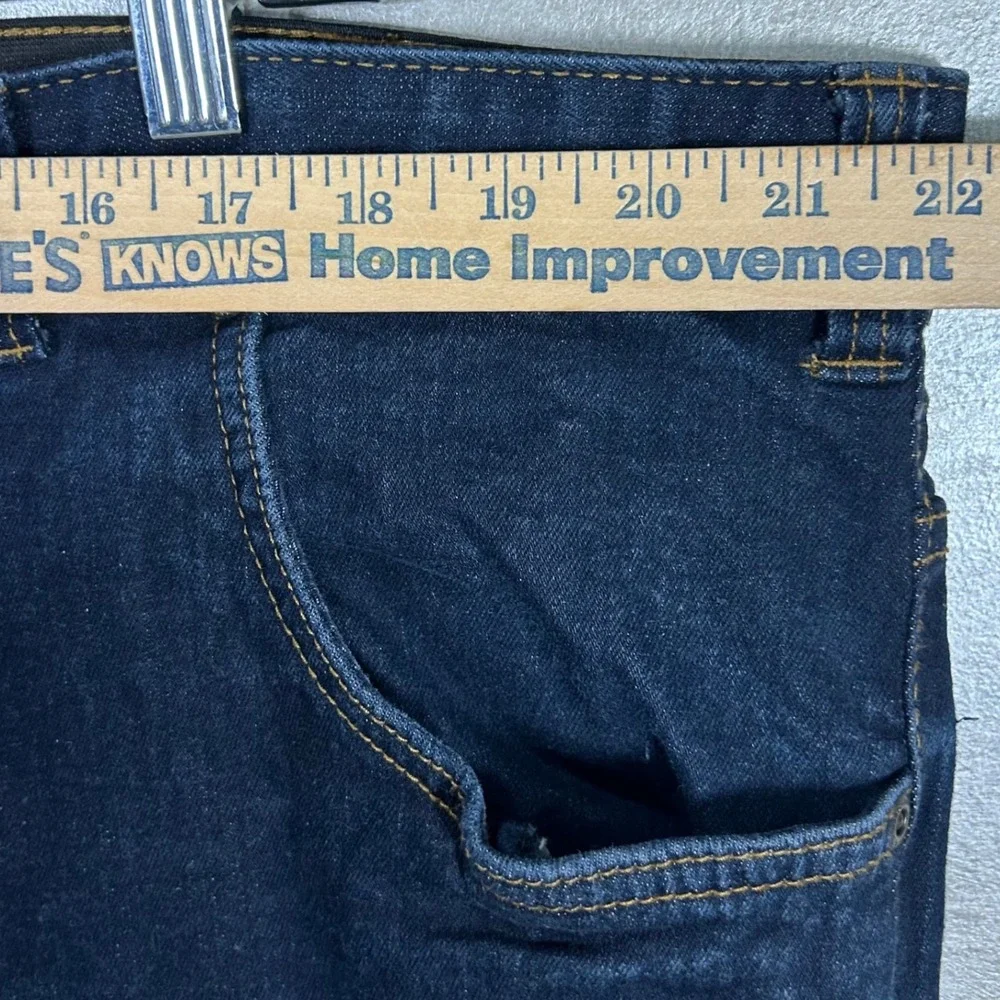HB Harbor Bay‎ Men's Dark Wash Denim Jeans Continuous Comfort Waistband 46x30